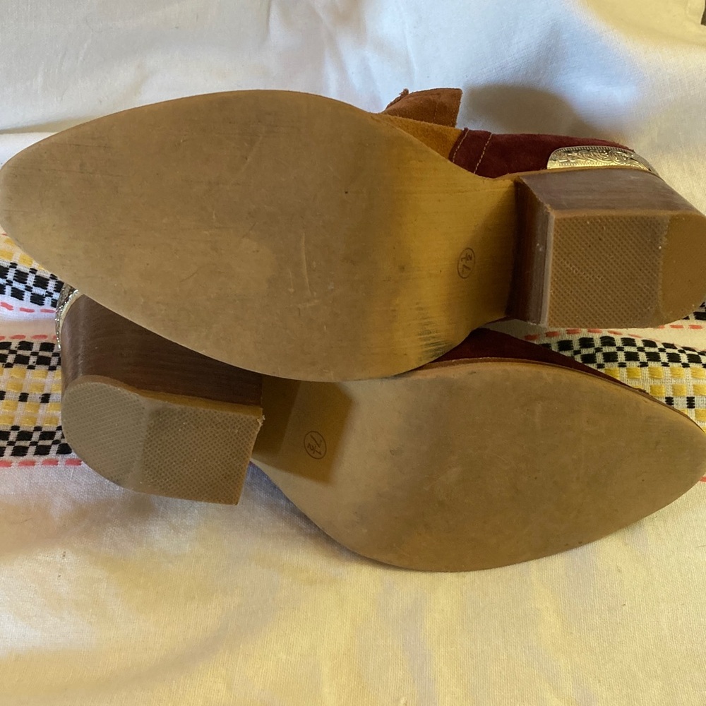 Patchwork Ankle Boots - Multicolor - image 4